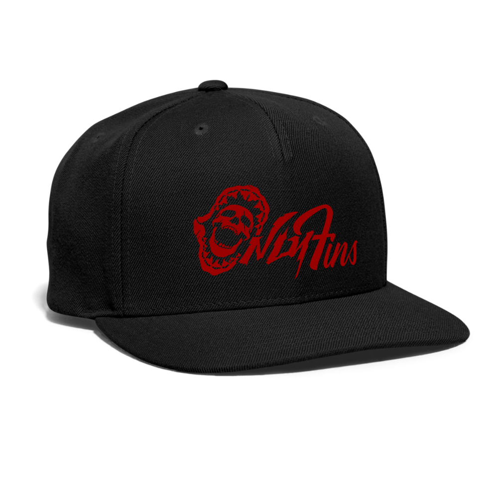 Snapback Baseball Cap - black