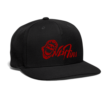 Snapback Baseball Cap - black